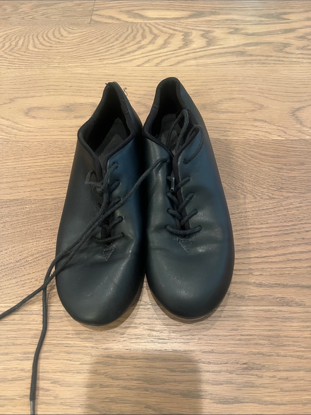 So danca kids tap Black Lace-Up shoes